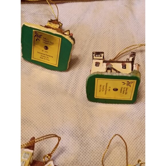 Liberty Falls Christmas Tree Ornament Set 6 Hand Painted L01 Vintage 90s - Picture 7 of 10